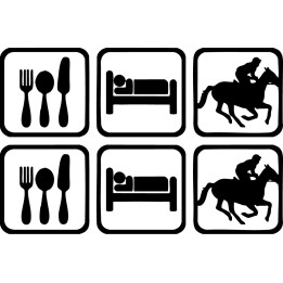 Buy Eat Sleep Horse Racing Sticker Online