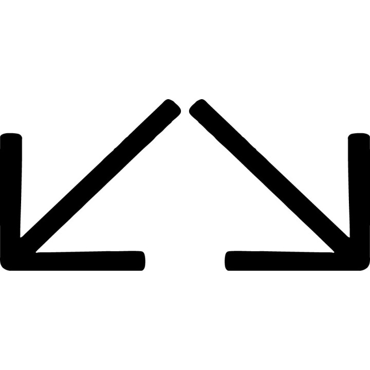 Diagonal Arrow Stickers – Directional Decals (2-Pack)