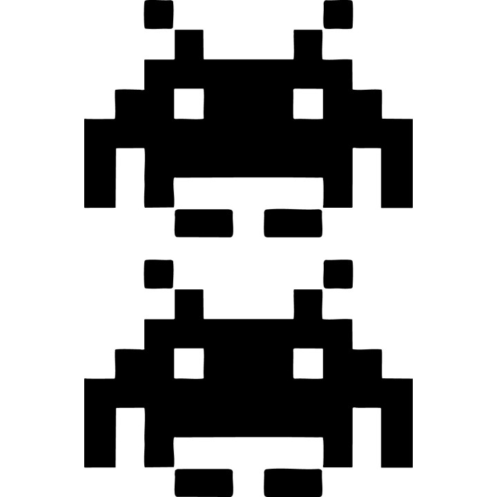 Space Invaders Stickers – 8-Bit Retro Arcade Decals (2-Pack)
