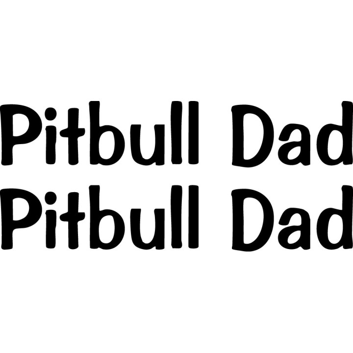 Buy Pitbull Dad Dog Breed Vinyl Decal Sticker Online