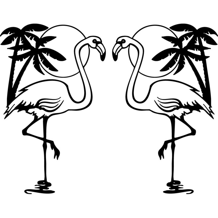 Buy Pink Flamingos Decal Sticker Online