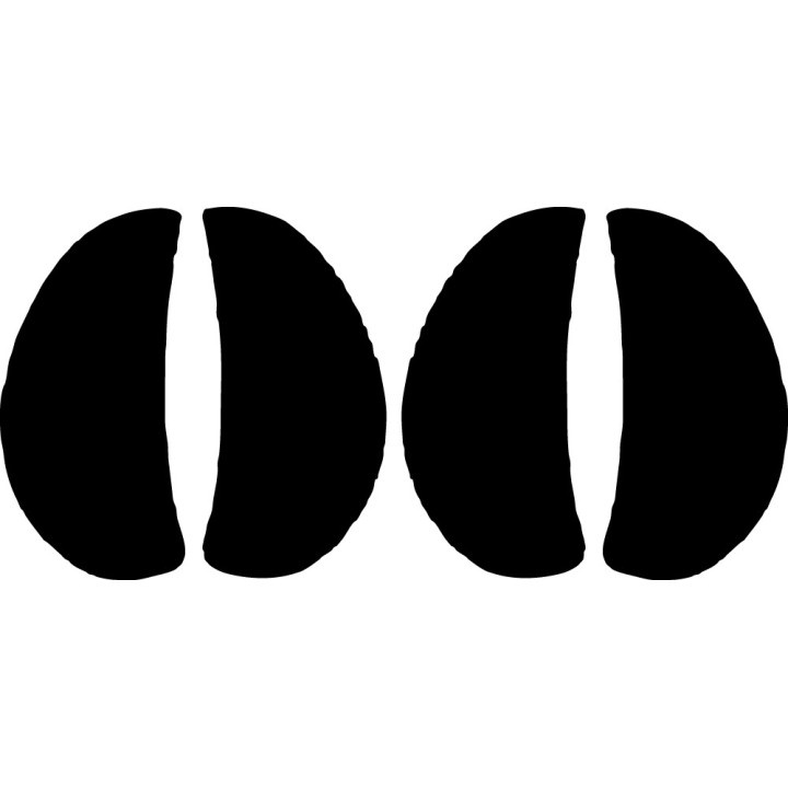Pig Trotter Print Stickers – Hoof Footprint Decals (2-Pack)
