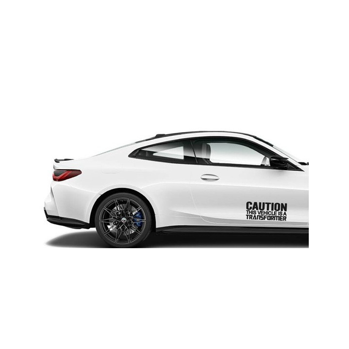 Caution This Vehicle Is A Transformer Stickers (2-Pack)