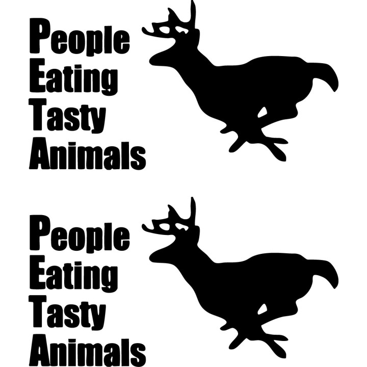 Buy Peta Deer Running Vinyl Decal Sticker Online