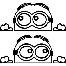Peeping Minion Stickers – Despicable Me Decals (2-Pack)