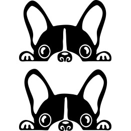 Buy Peeking Dog Vinyl Decal Sticker Online