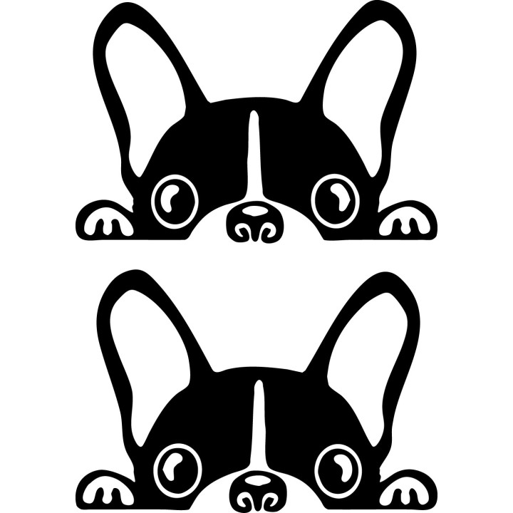 Buy Peeking Dog Vinyl Decal Sticker Online