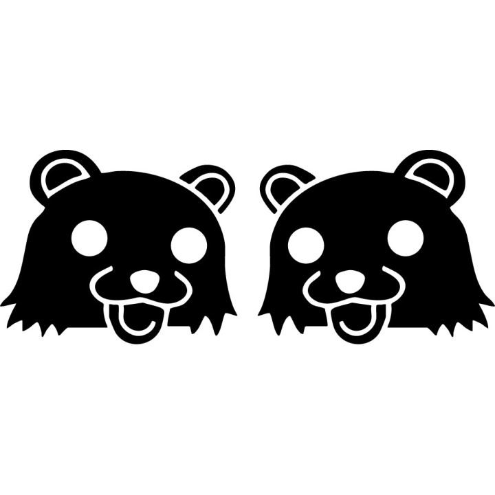 Pedobear Meme Stickers – 4chan Internet Meme Decals (2-Pack)