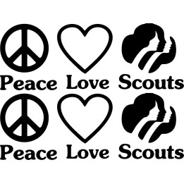 Peace Love Scouts Stickers – Girl Scouts Decals (2-Pack)