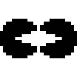 Pac-Man 8-Bit Stickers – Retro Arcade Decals (2-Pack)