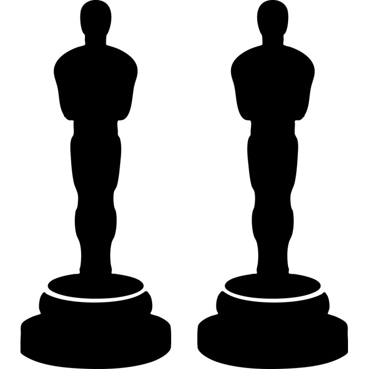 Oscar Trophy Stickers – Academy Awards Decals (2-Pack)