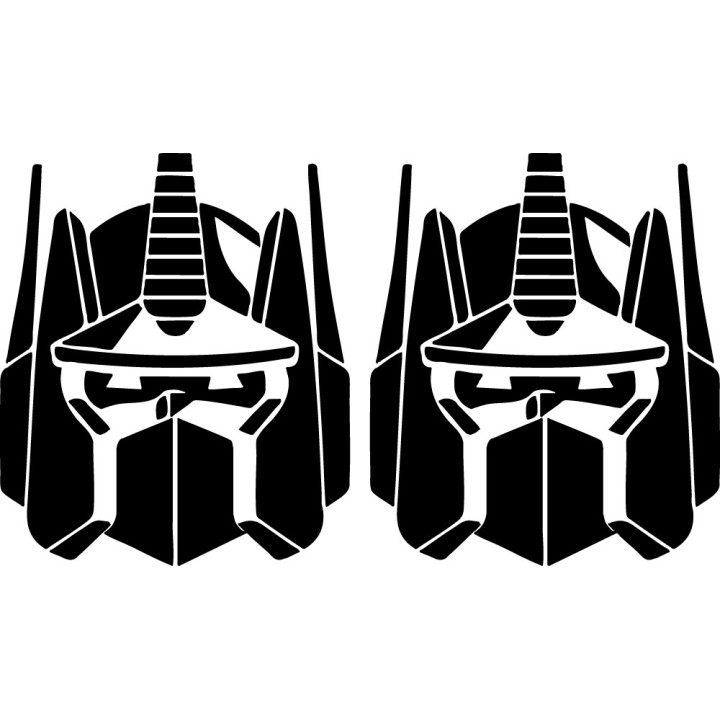 Optimus Prime Head Stickers – Autobot Decals (2-Pack)