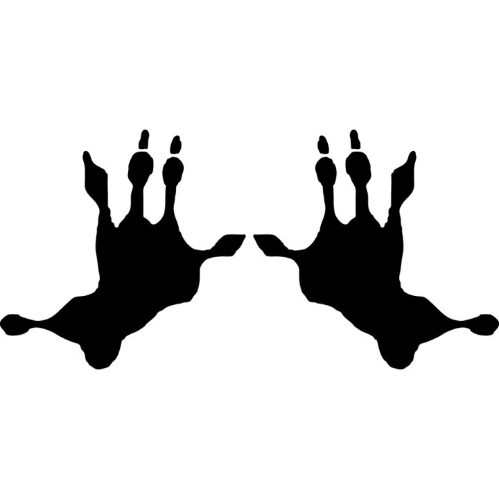 Buy Opossum Paw Print Foot Track Decal Sticker Online