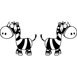 Zebra Vinyl Decal Sticker V16 - DecalsHouse
