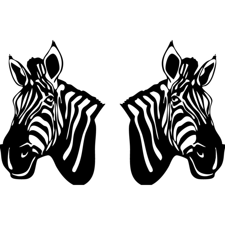Zebra Vinyl Decal Sticker V2 - DecalsHouse