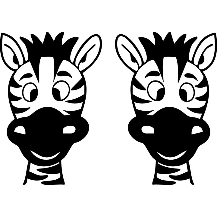 Zebra Vinyl Decal Sticker V21 - DecalsHouse