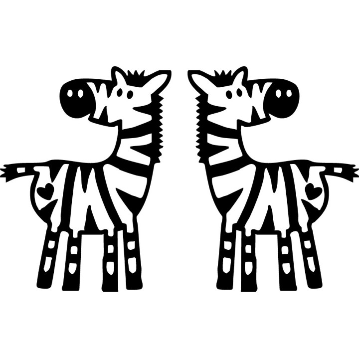 Zebra Vinyl Decal Sticker V4 - DecalsHouse