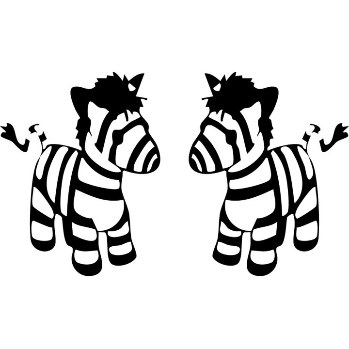 Zebra Vinyl Decal Sticker V8 - DecalsHouse