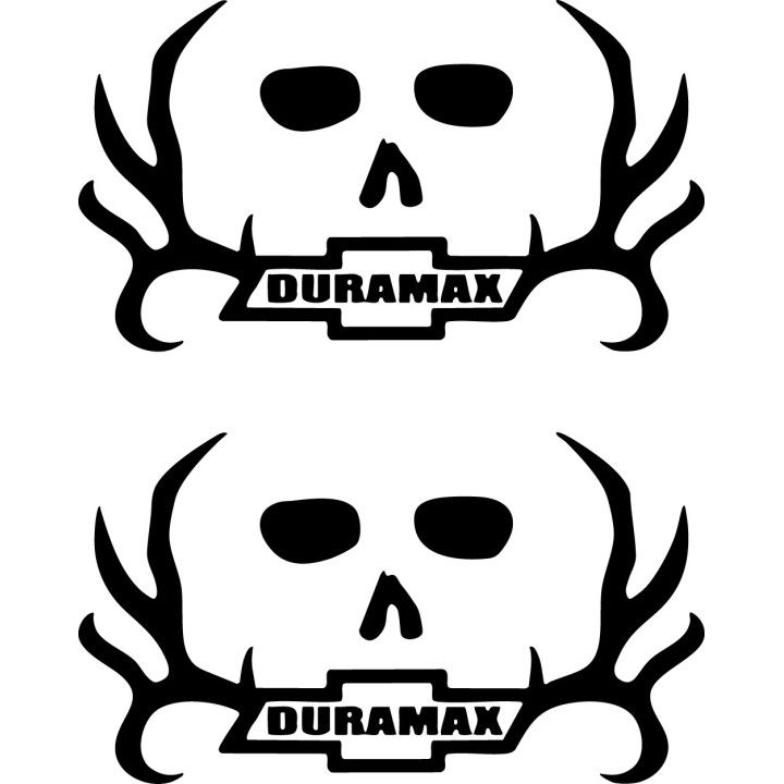 Duramax Chevy Skull Dh - DecalsHouse