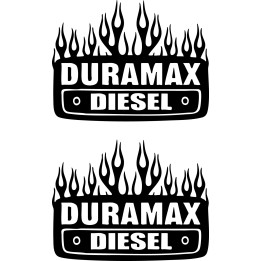 Duramax Diesel With Flames Dh - DecalsHouse