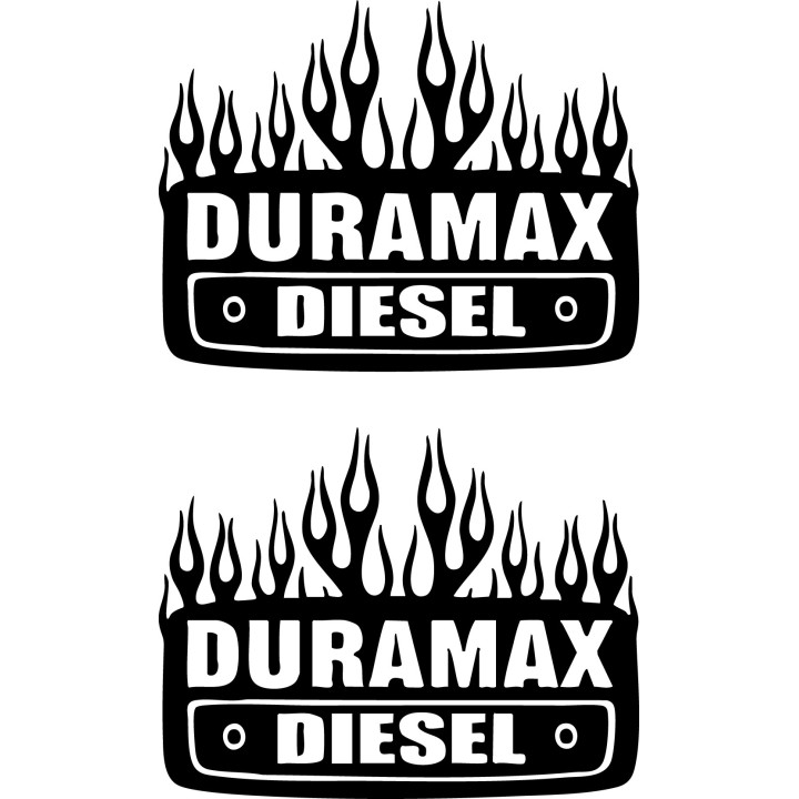 Duramax Diesel With Flames Dh - DecalsHouse