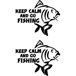 Keep Calm Go Fishing Vinyl Decal Sticker - DecalsHouse