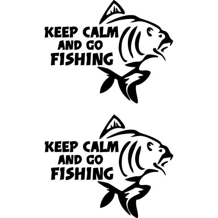 Keep Calm Go Fishing Vinyl Decal Sticker - DecalsHouse