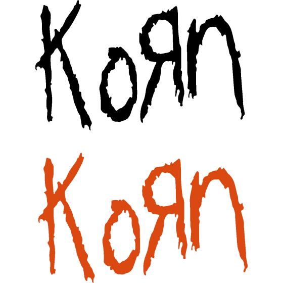 2x Korn Logo Vinyl Decals...