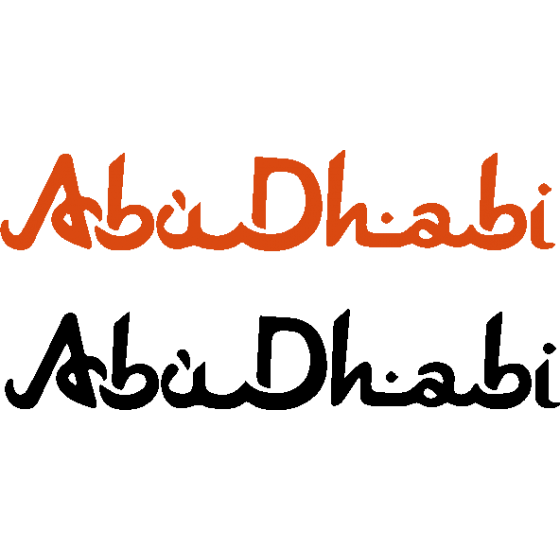 2x Abu Dhabi Stickers Decals