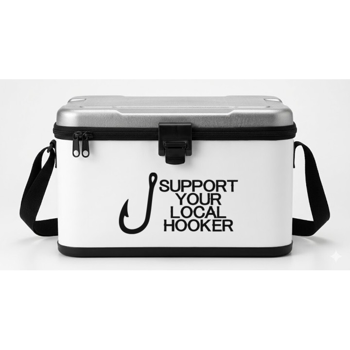 Support Local Hooker Fishing Vinyl Decal Sticker - DecalsHouse
