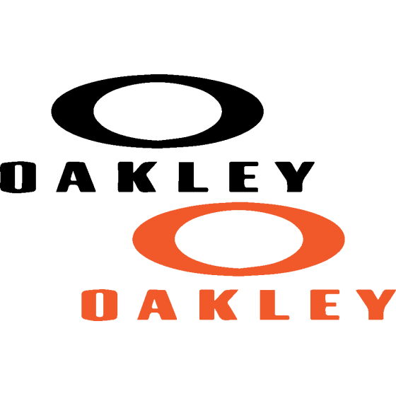 2x Oakley Logo Stickers Decals