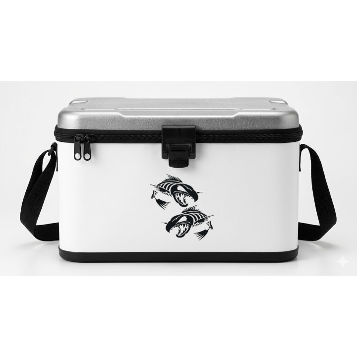 Fish On Skeleton Hook Fishing 23 Die Cut Decals Stickers - DecalsHouse