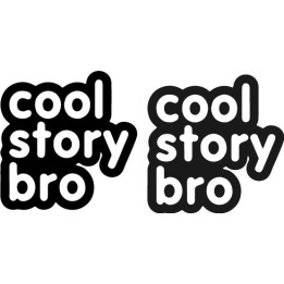 Cool Story Bro Stickers – Funny Meme Decals (2-Pack)