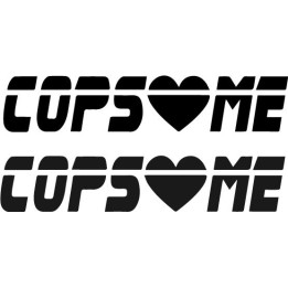 Cops Love Me Stickers – Funny Car & Bike Decals (2-Pack)