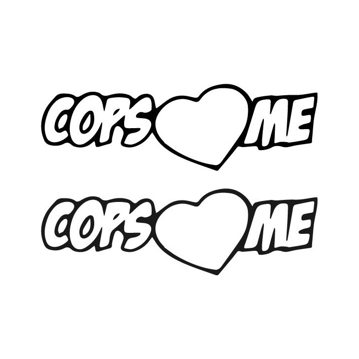 Buy Cops Love Me 2 Decal Sticker Online