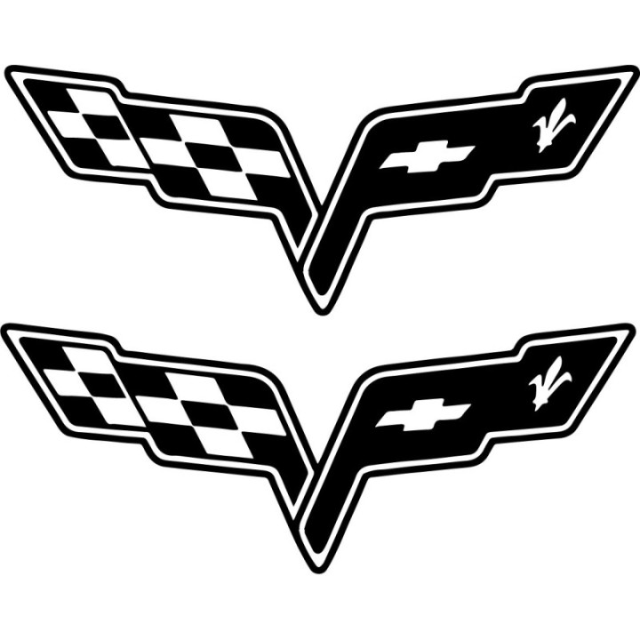 Chevrolet Corvette Script Stickers – C8 Stingray Decals (2-Pack)