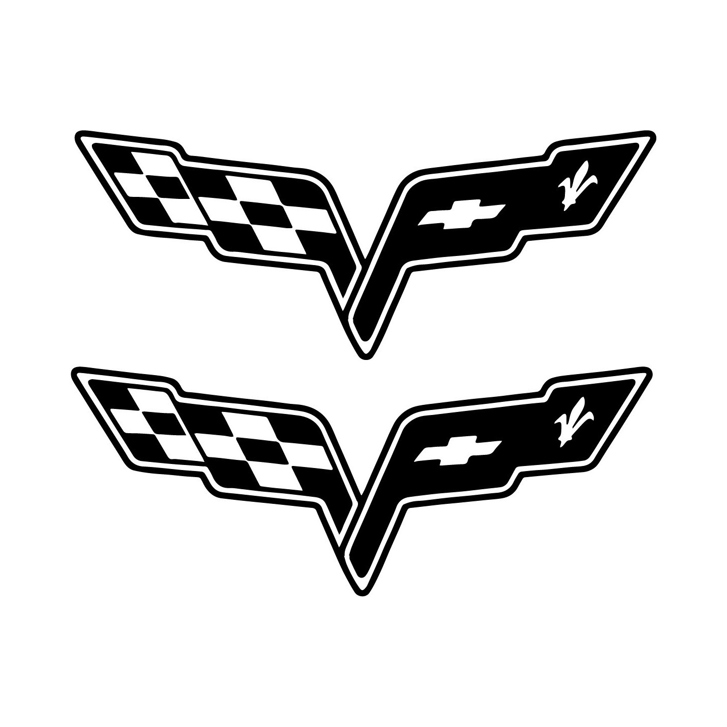 Chevrolet Corvette Script Stickers – C8 Stingray Decals (2-Pack)
