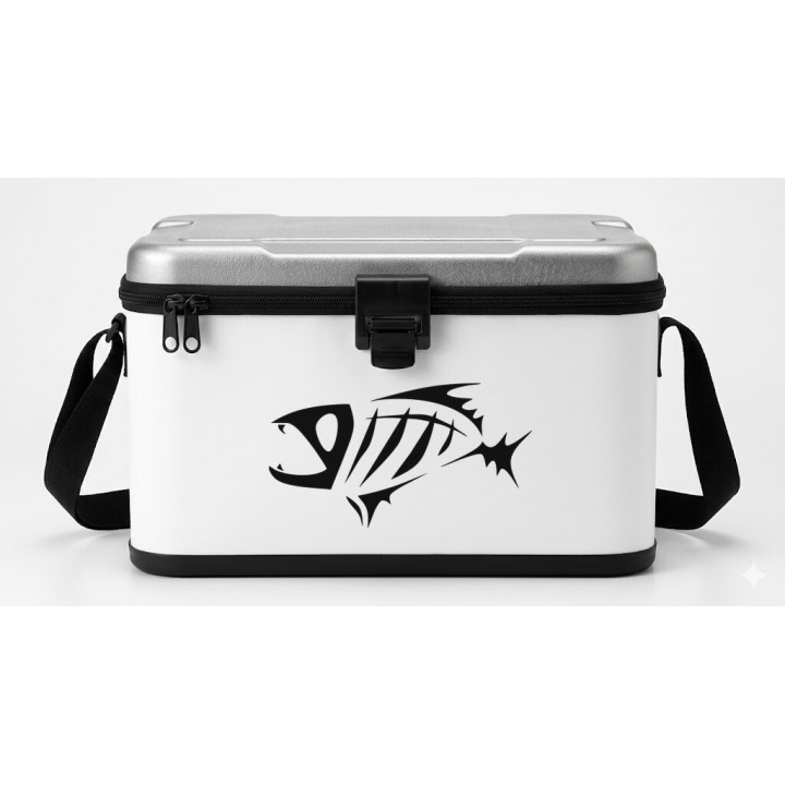 Skeleton Fish 27 Die Cut Decals Stickers - DecalsHouse