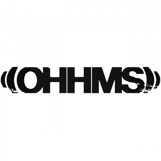 Ohhms Band Decal Sticker