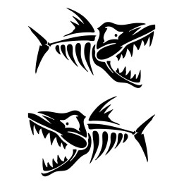 Piranha Vinyl Decal Sticker V4 - DecalsHouse