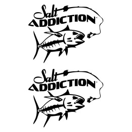 Salt Addiction Fishing Vinyl Decal Sticker - DecalsHouse