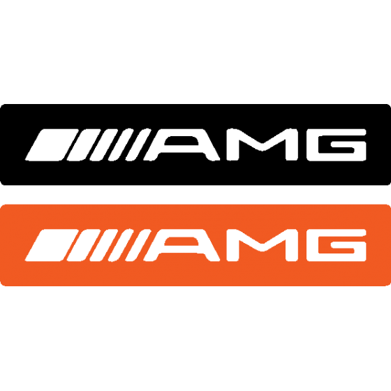 2x Amg Block Stickers Decals