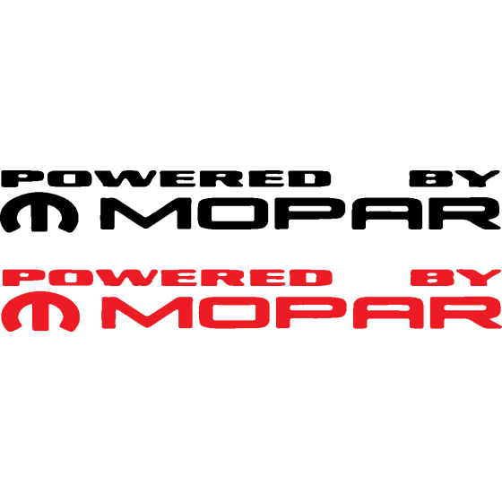 2x Powered By Mopar Decals...