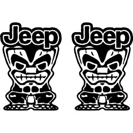 Buy Jeep Tiki Man Logo Vinyl Decal Sticker Online
