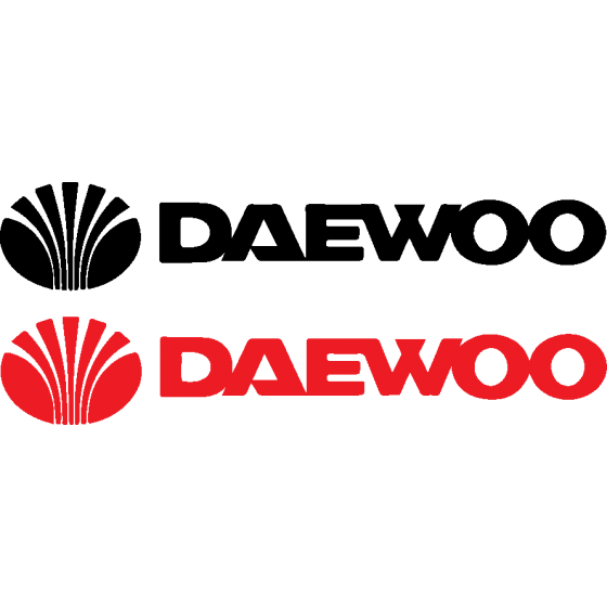 2x Daewoo Logo Vinyl Decals...