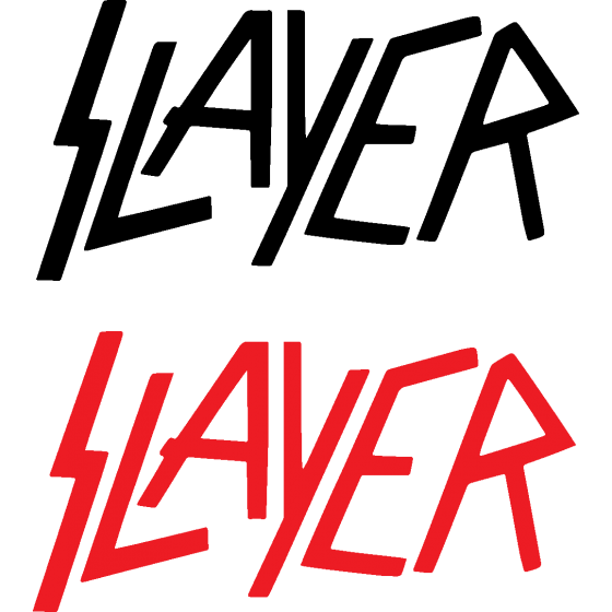 2x Slayer Logo Vinyl Decals...