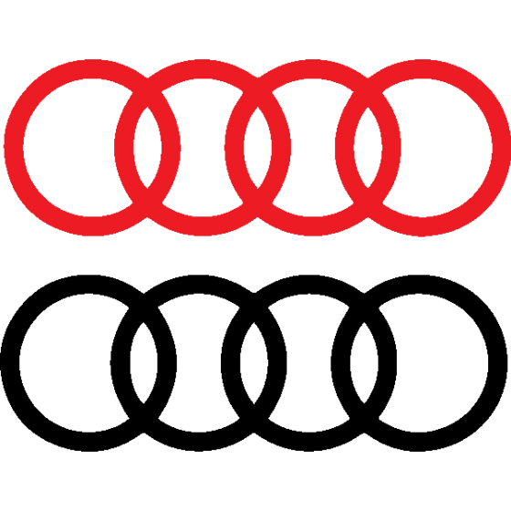 2x Audi Rings Style 2...