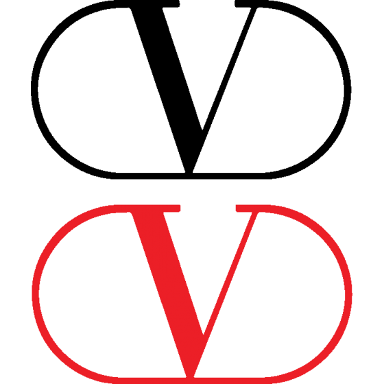 2x Valentino Logo Stickers...