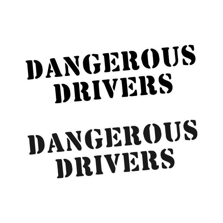 Buy Dangerous Drivers Decal Sticker Online