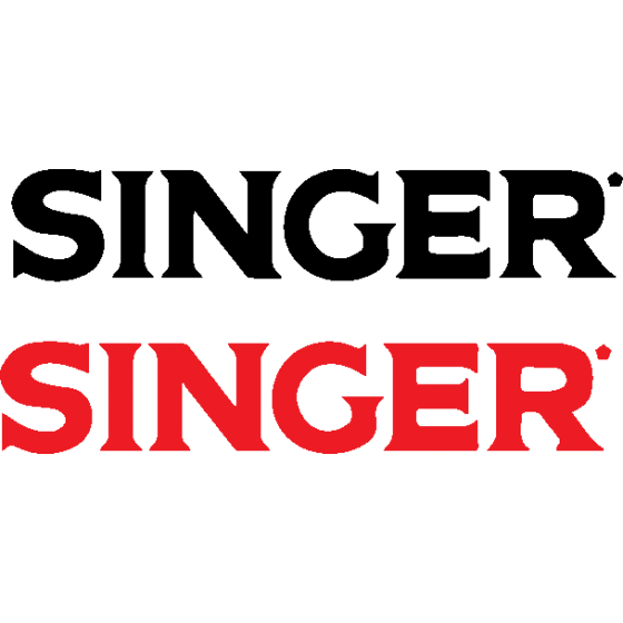 2x Singer Logo Stickers Decals